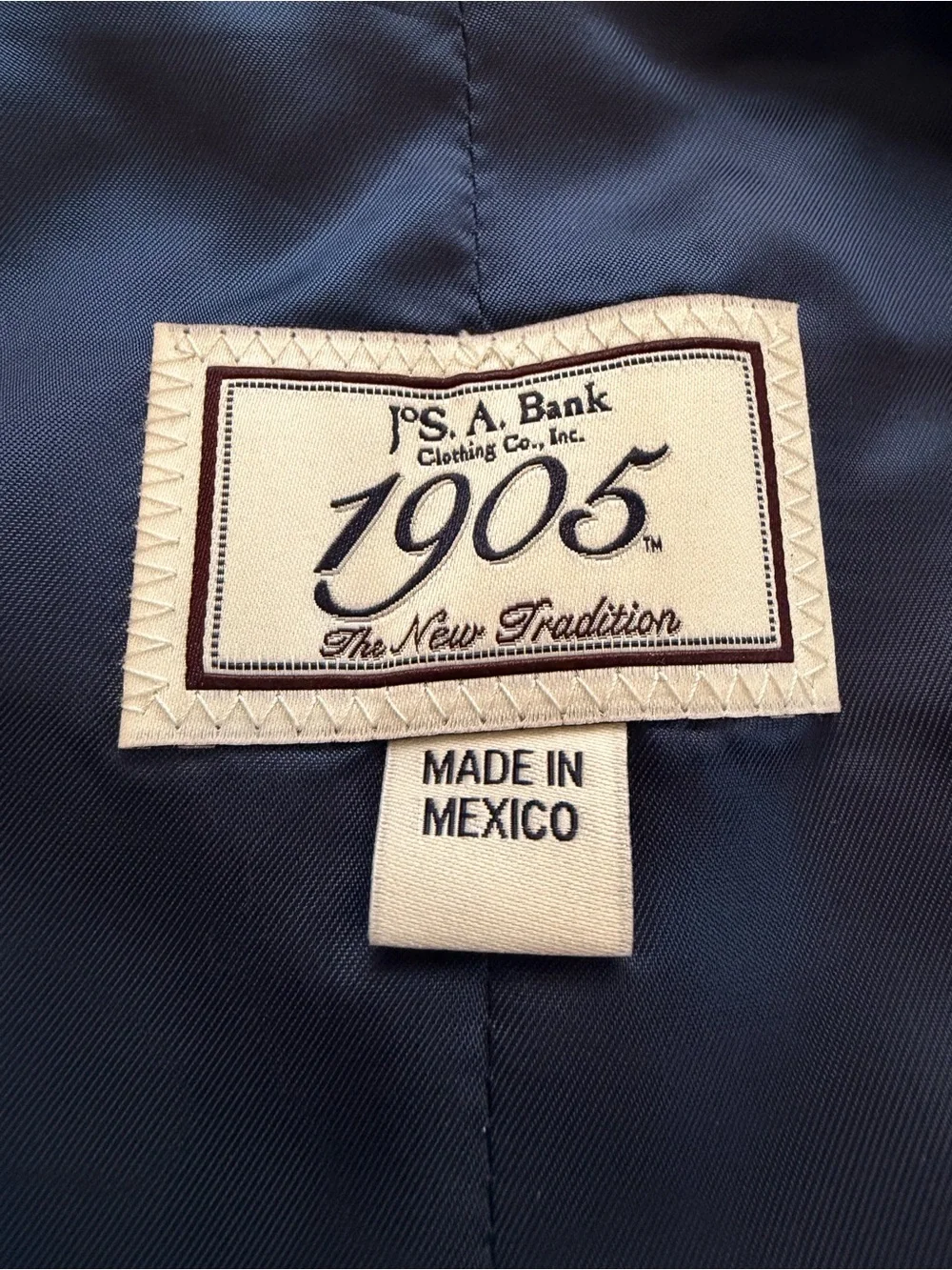 Men’s Big & Tall 100% Wool Suit Vest Jos A Bank 1905 Navy 56R NWT